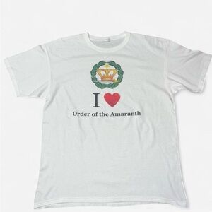 Vintage Anvil White I Love Order of the‎ Amaranth T-Shirt